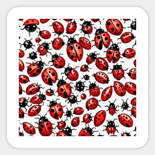 Cute lady bugs pattern gift ideas for all Sticker